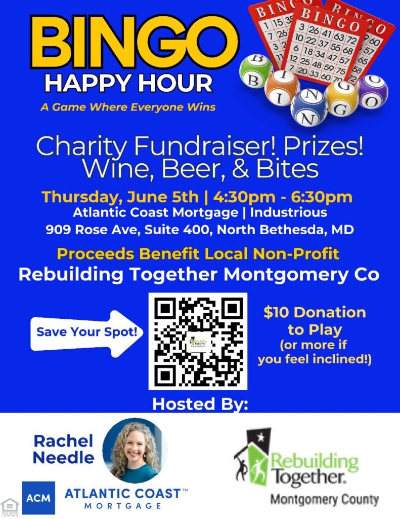 Bingo Benefit for Rebuilding Together Montgomery County