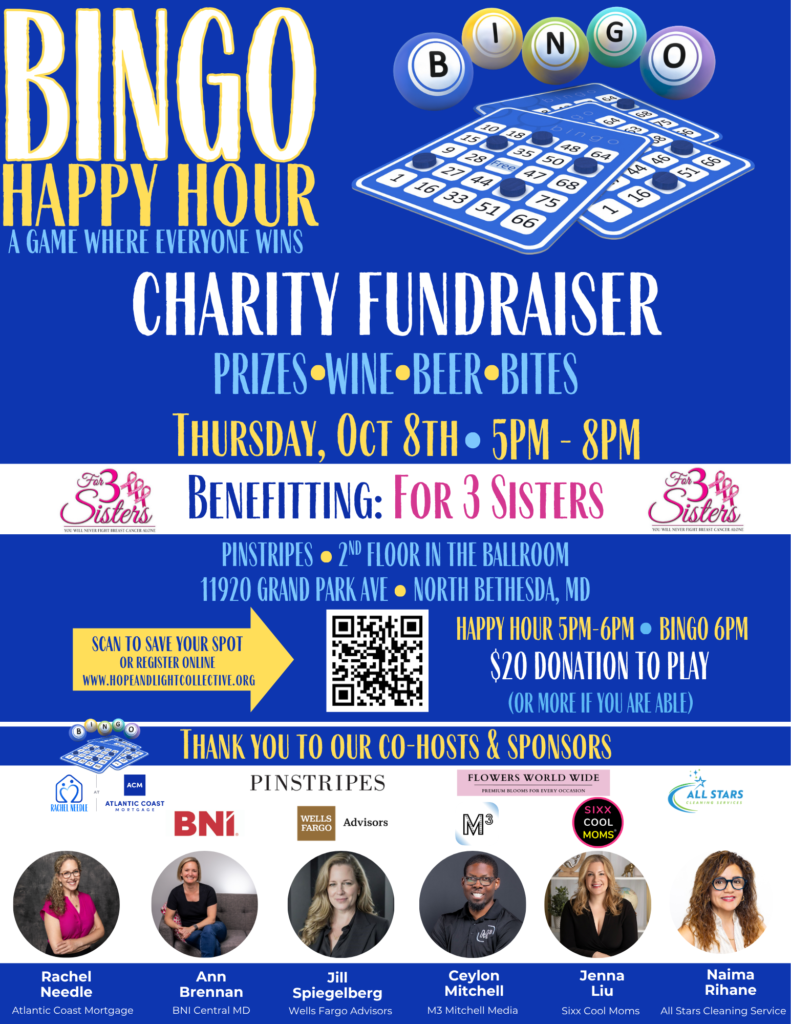 Bingo for Breast Cancer Support: Benefiting For 3 Sisters